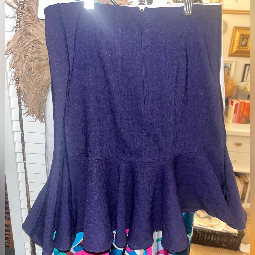 NWOT‎ Zac by Zac Posen Blue Godet Flouncy Skirt - size 2